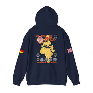 44th ESB-E - Flags on Sleeves - Unisex Heavy Blend™ Hooded Sweatshirt