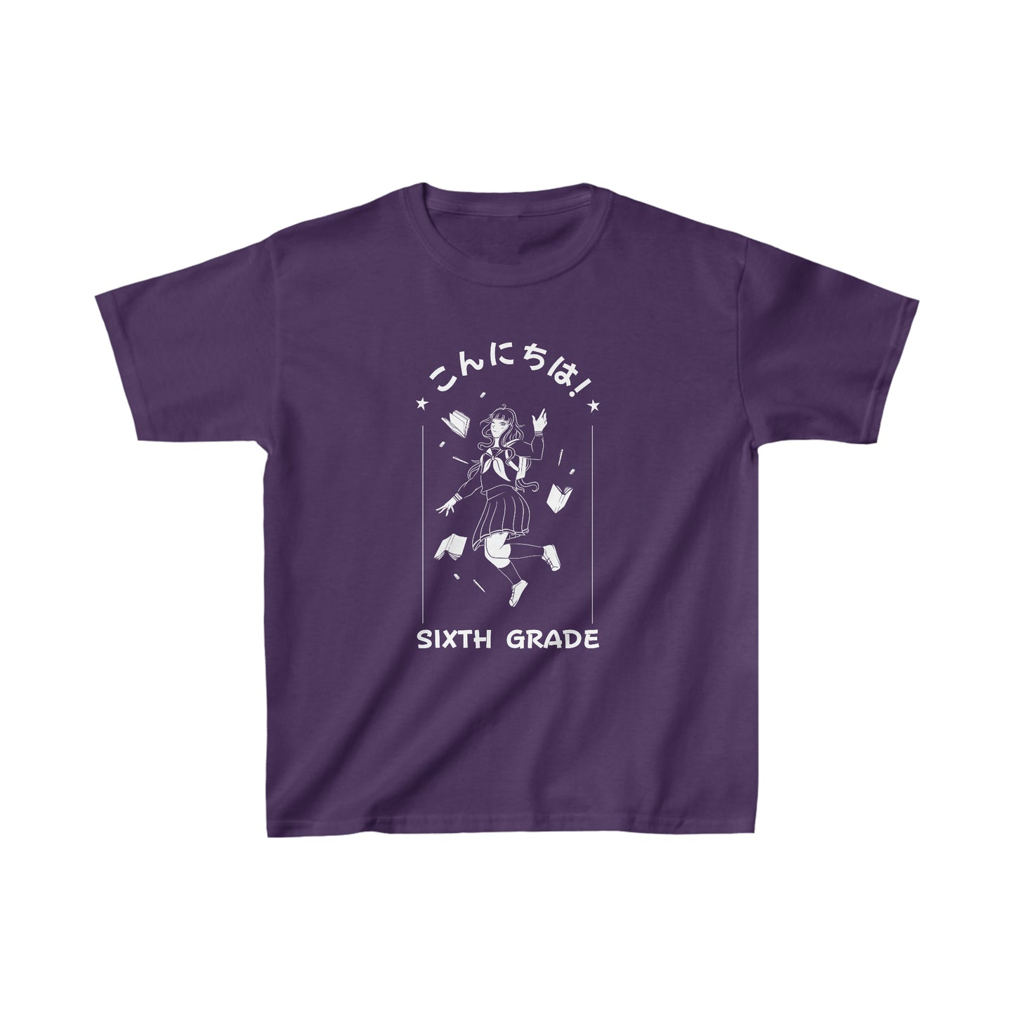 Konnichiwa Sixth Grade - Kids Heavy Cotton™ Tee