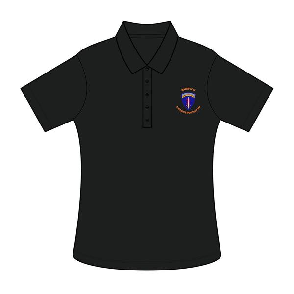 COP U'R-AF - Orange text - Ladies Fine Pique Blend Polo