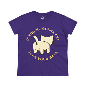 Turn Around With A Smile - Women's Midweight Cotton Tee