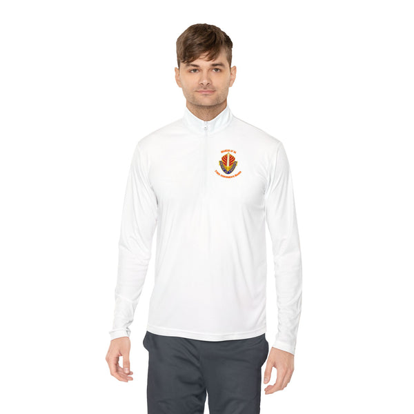 CAB Sword - Orange text - Unisex Quarter-Zip Pullover