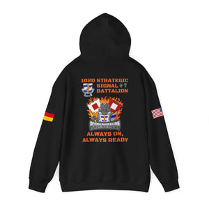 S4 - Option 1 - 102D SSB - Flags on Sleeves - Unisex Heavy Blend™ Hooded Sweatshirt