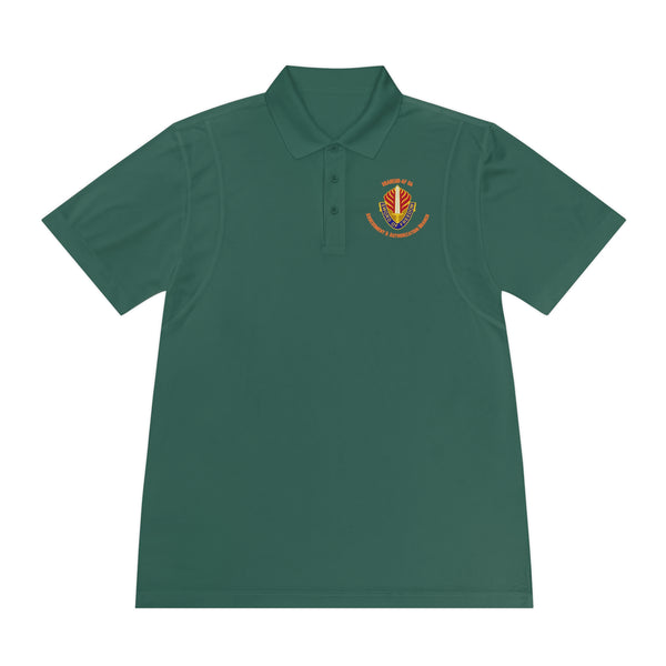 AAB Sword - Orange text - Men's Sport Polo Shirt
