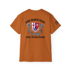 519th Hospital Center - Unisex Ultra Cotton Tee Flag on Sleeve