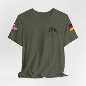 WHM - Flags on Sleeves - Unisex Jersey Short Sleeve Tee