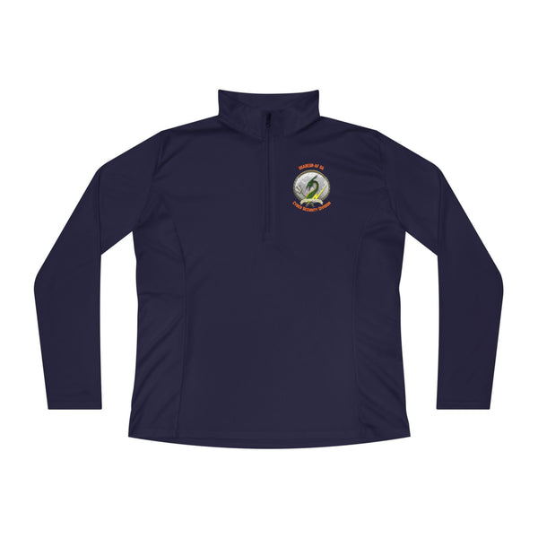 CSD Dragon - Orange text - Ladies Quarter-Zip Pullover
