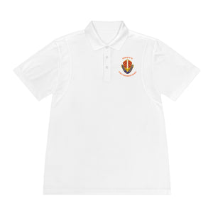 CAB Sword - Orange text - Men's Sport Polo Shirt