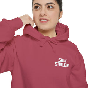 Sow Smiles - Skeleton Back - Unisex Garment-Dyed Hoodie