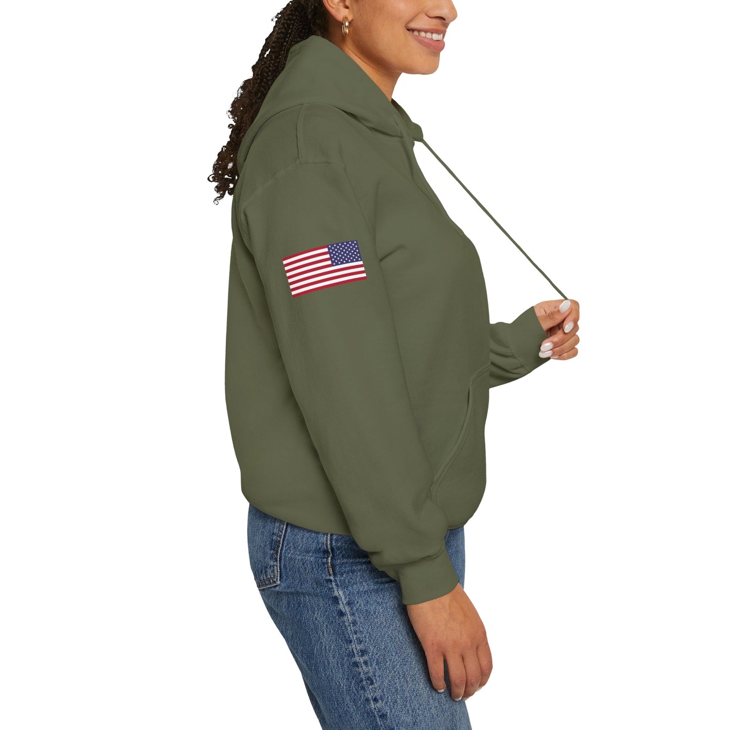 Titan 6 Call Sign -  USANEC-S - Flags on Sleeves - Unisex Heavy Blend™ Hooded Sweatshirt