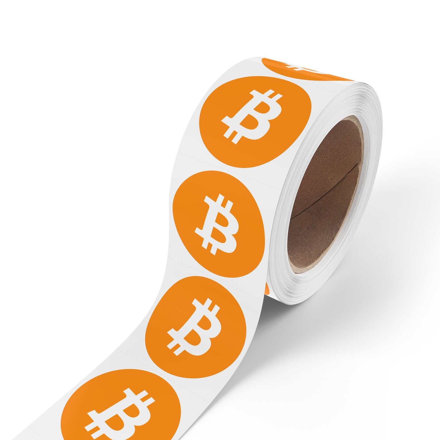 Bitcoin Round Sticker Label Rolls