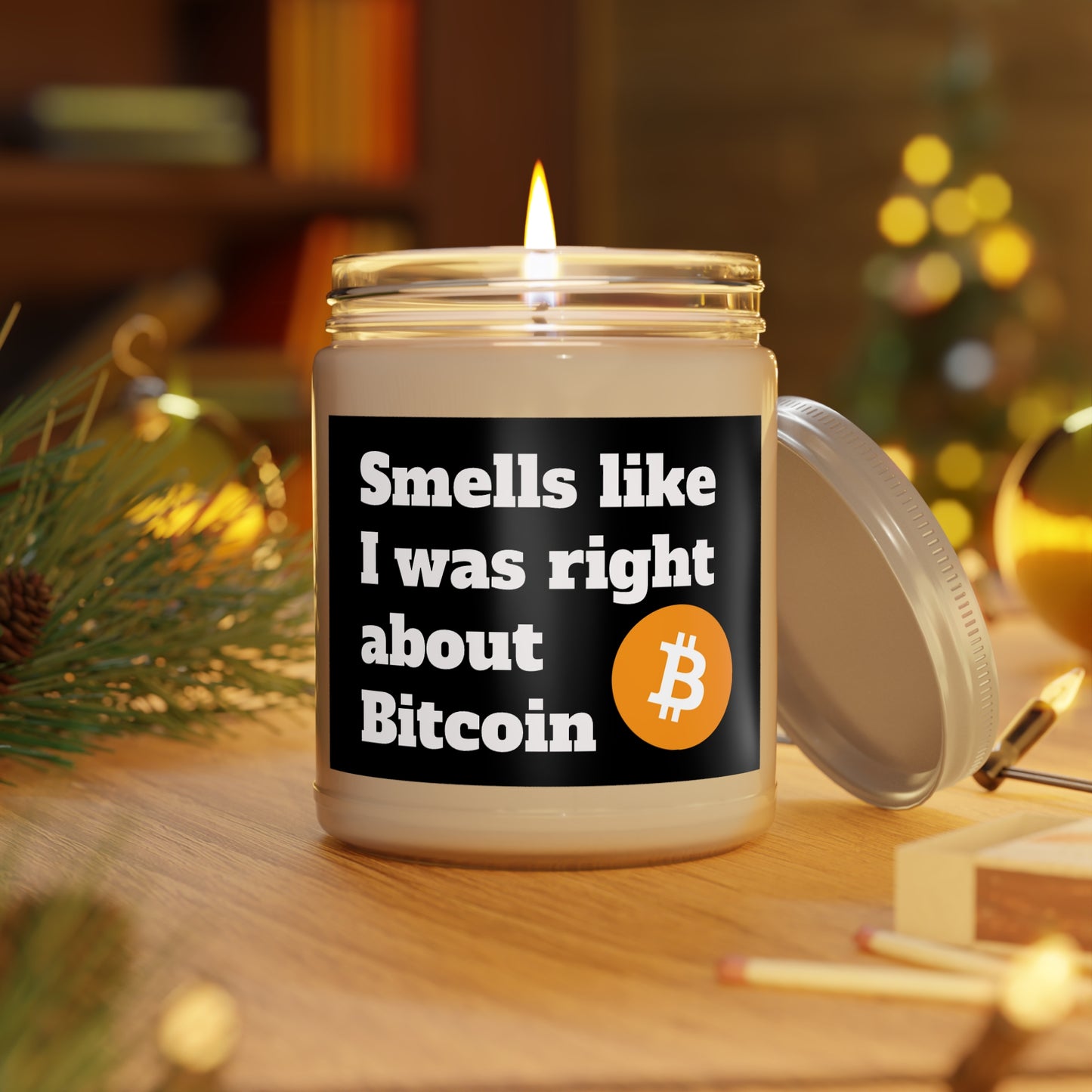 Bitcoin Scented Candles, 9oz 100% natural soy