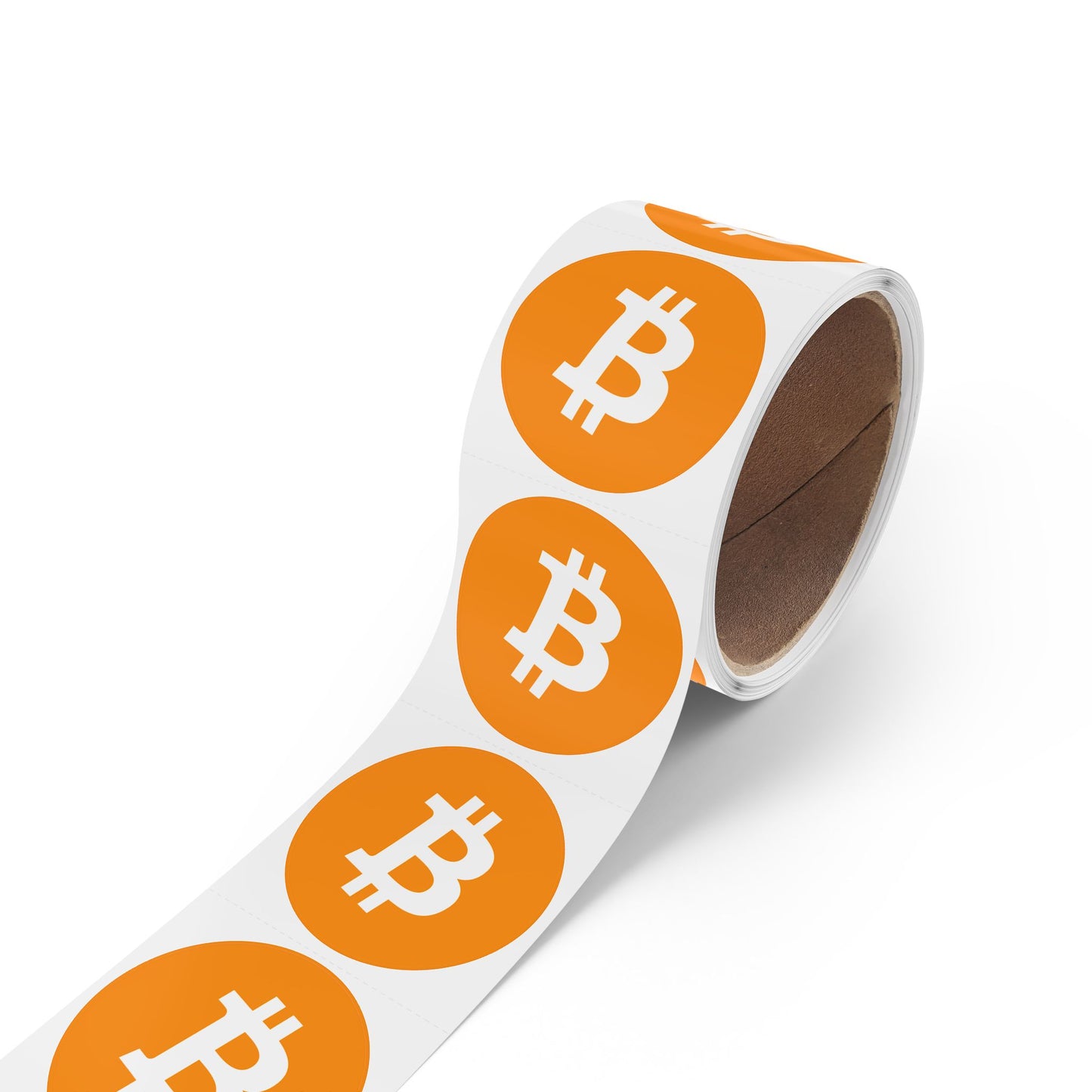 Bitcoin Round Sticker Label Rolls