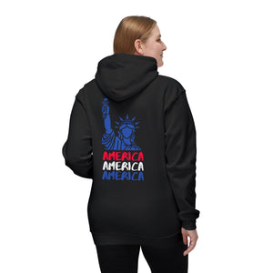 America x 3 - Unisex Hooded Sweatshirt, Made in USA