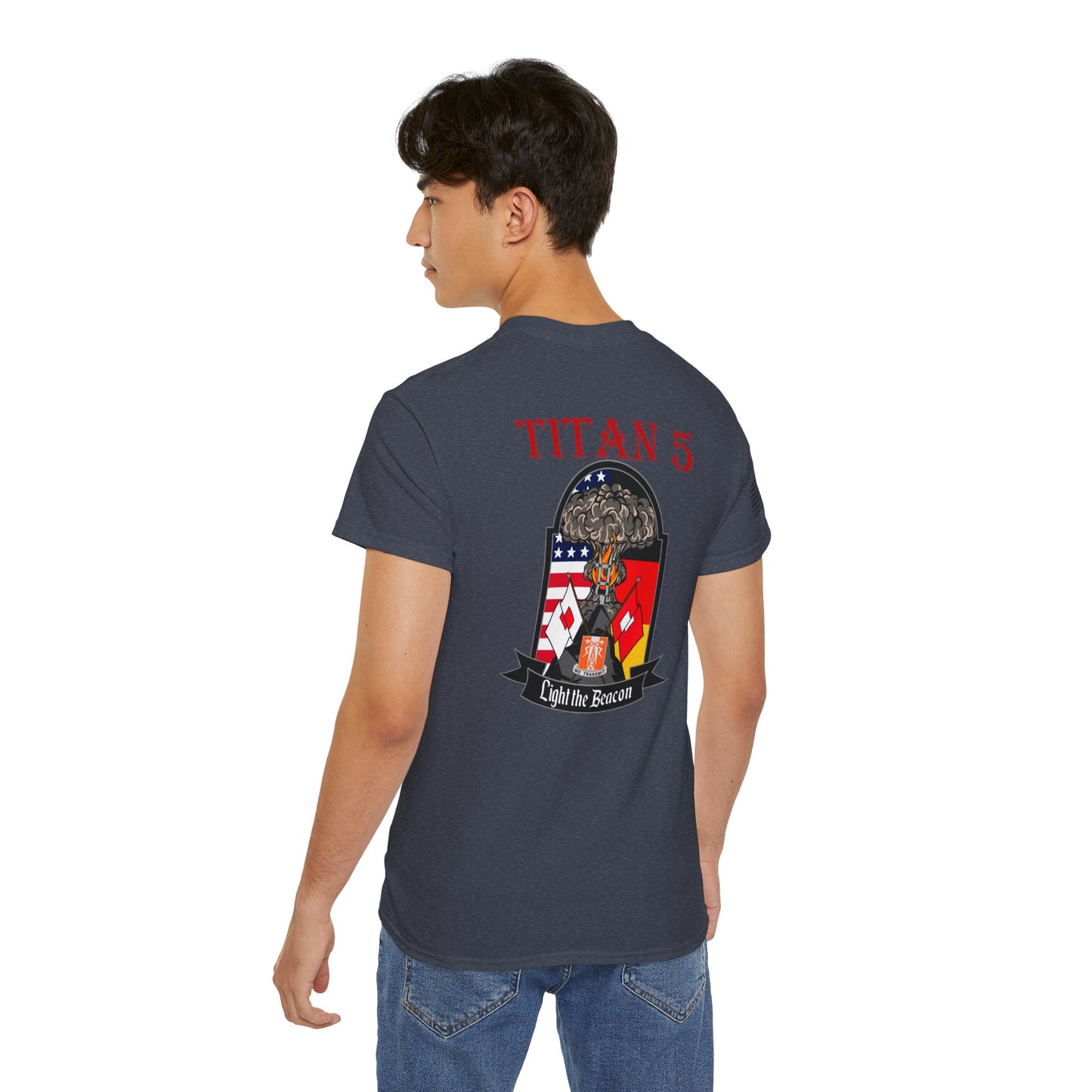 Titan 5 Call Sign - Flag on Sleeve - USANEC-S - Ultra Cotton Tee