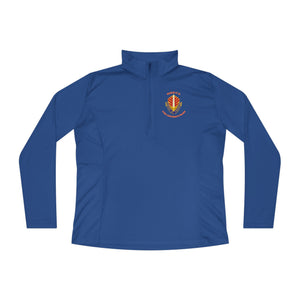 CAB Sword - Orange text - Ladies Quarter-Zip Pullover