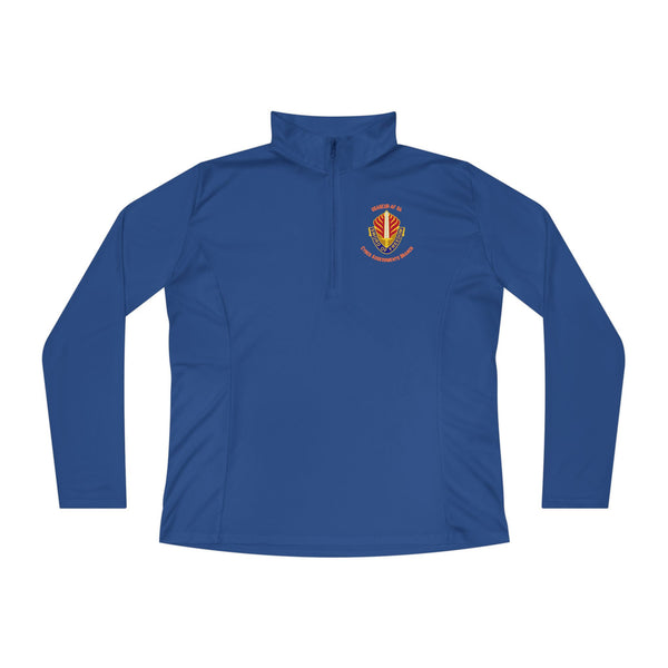 CAB Sword - Orange text - Ladies Quarter-Zip Pullover