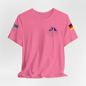 WHM - Flags on Sleeves - Unisex Jersey Short Sleeve Tee