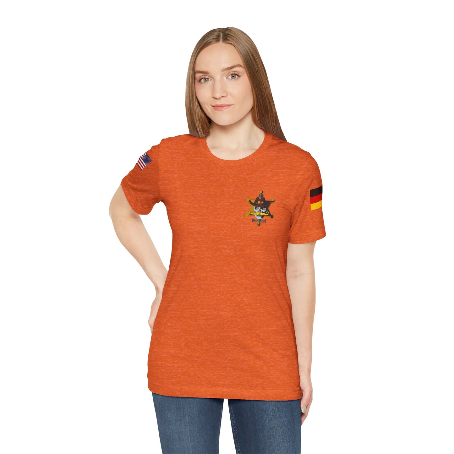 Desperados - Flag on Sleeves - Unisex Jersey Short Sleeve Tee