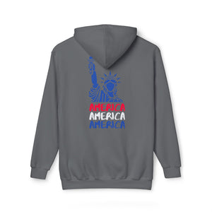 America x 3 - Unisex Hooded Sweatshirt, Made in USA