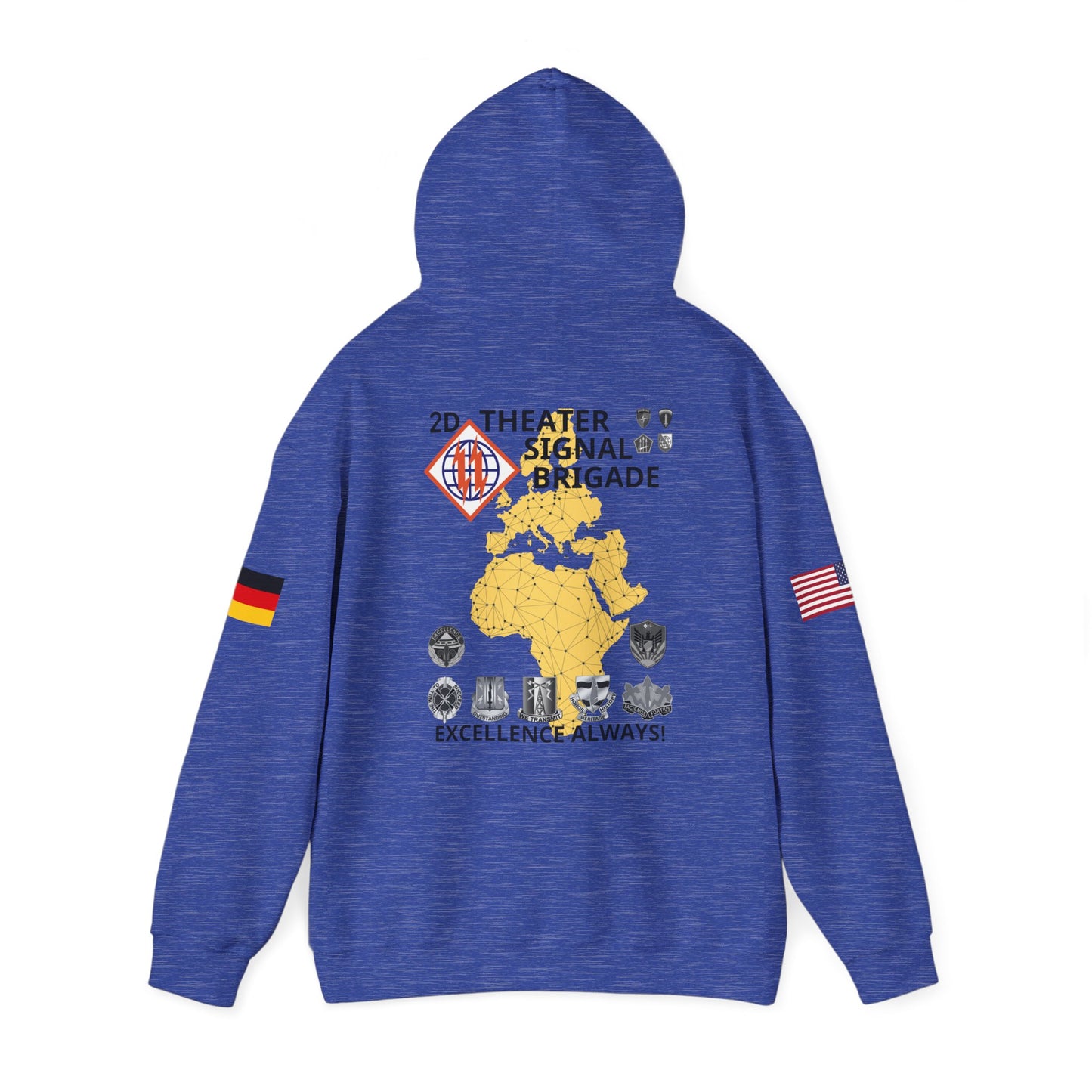 102D SSB - Flags on Sleeves - Unisex Heavy Blend™ Hooded Sweatshirt