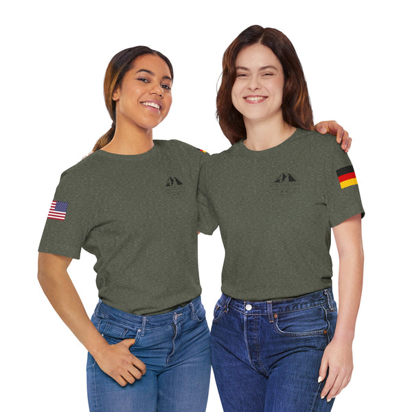 WHM - Flag on Sleeves - Unisex Jersey Short Sleeve Tee