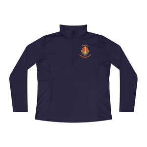CAB Sword - Orange text - Ladies Quarter-Zip Pullover