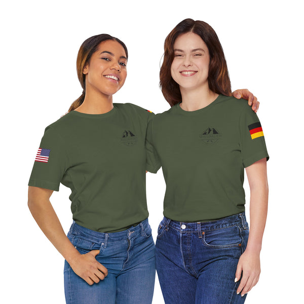 WHM - Flag on Sleeves - Unisex Jersey Short Sleeve Tee