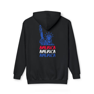 America x 3 - Unisex Hooded Sweatshirt, Made in USA