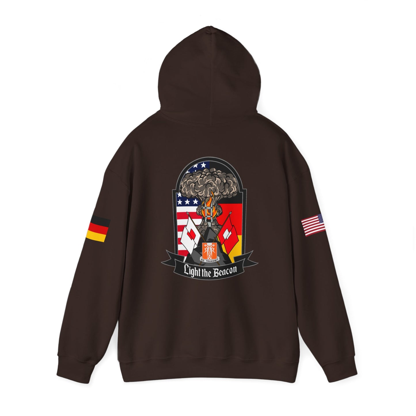 USANEC-S - Flags on Sleeves - Unisex Heavy Blend™ Hooded Sweatshirt