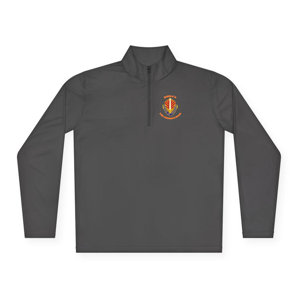 CAB Sword - Orange text - Unisex Quarter-Zip Pullover
