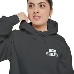 Sow Smiles - Skeleton Back - Unisex Garment-Dyed Hoodie