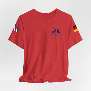 WHM - Flags on Sleeves - Unisex Jersey Short Sleeve Tee