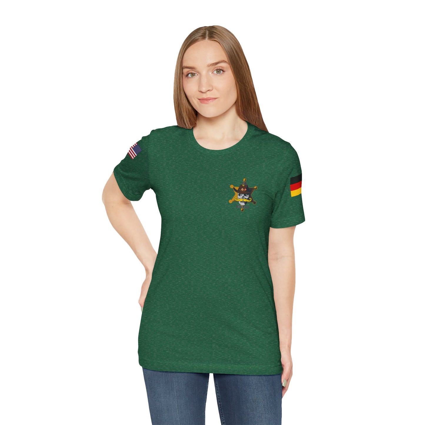 Desperados - Flag on Sleeves - Unisex Jersey Short Sleeve Tee