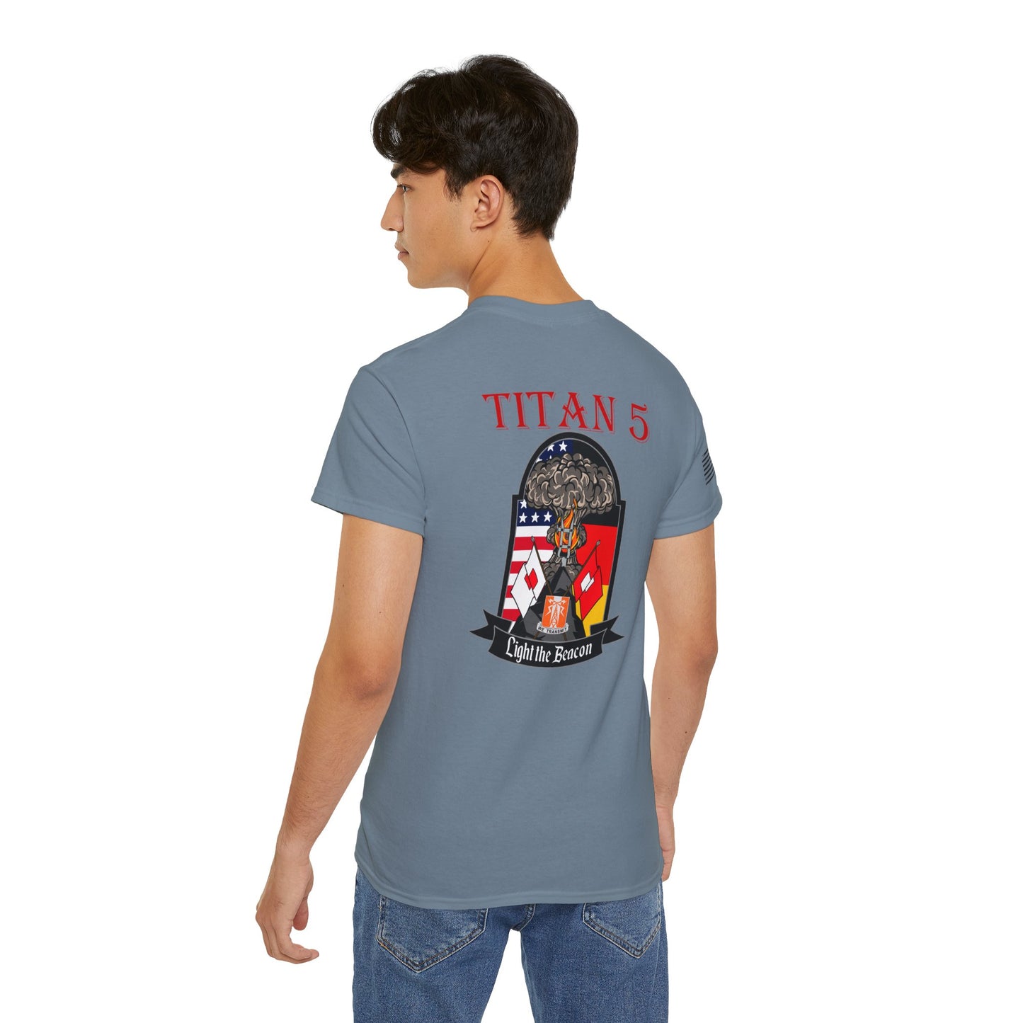 Titan 5 Call Sign - Flag on Sleeve - USANEC-S - Ultra Cotton Tee