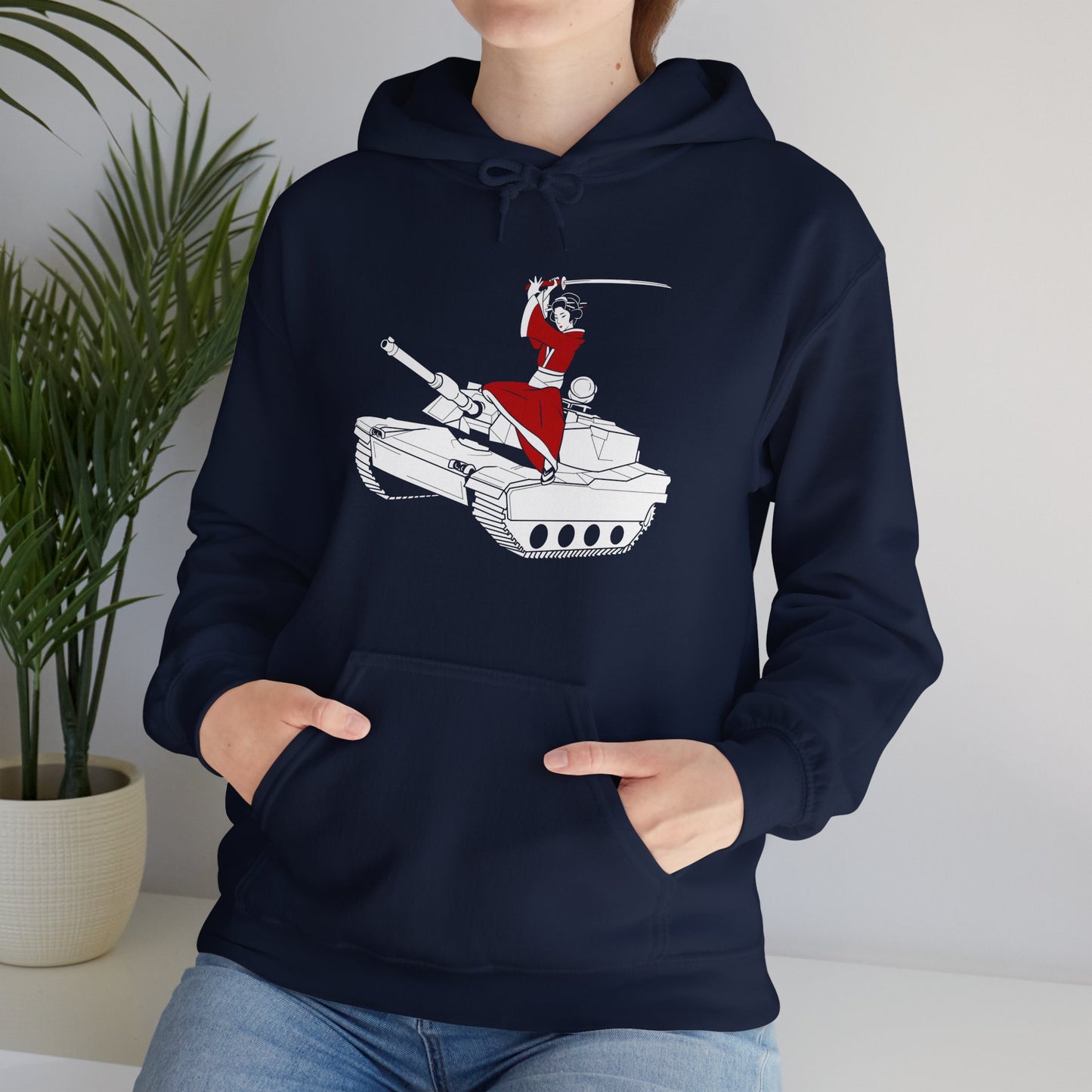 Samurai on a Tank on a Hoodie