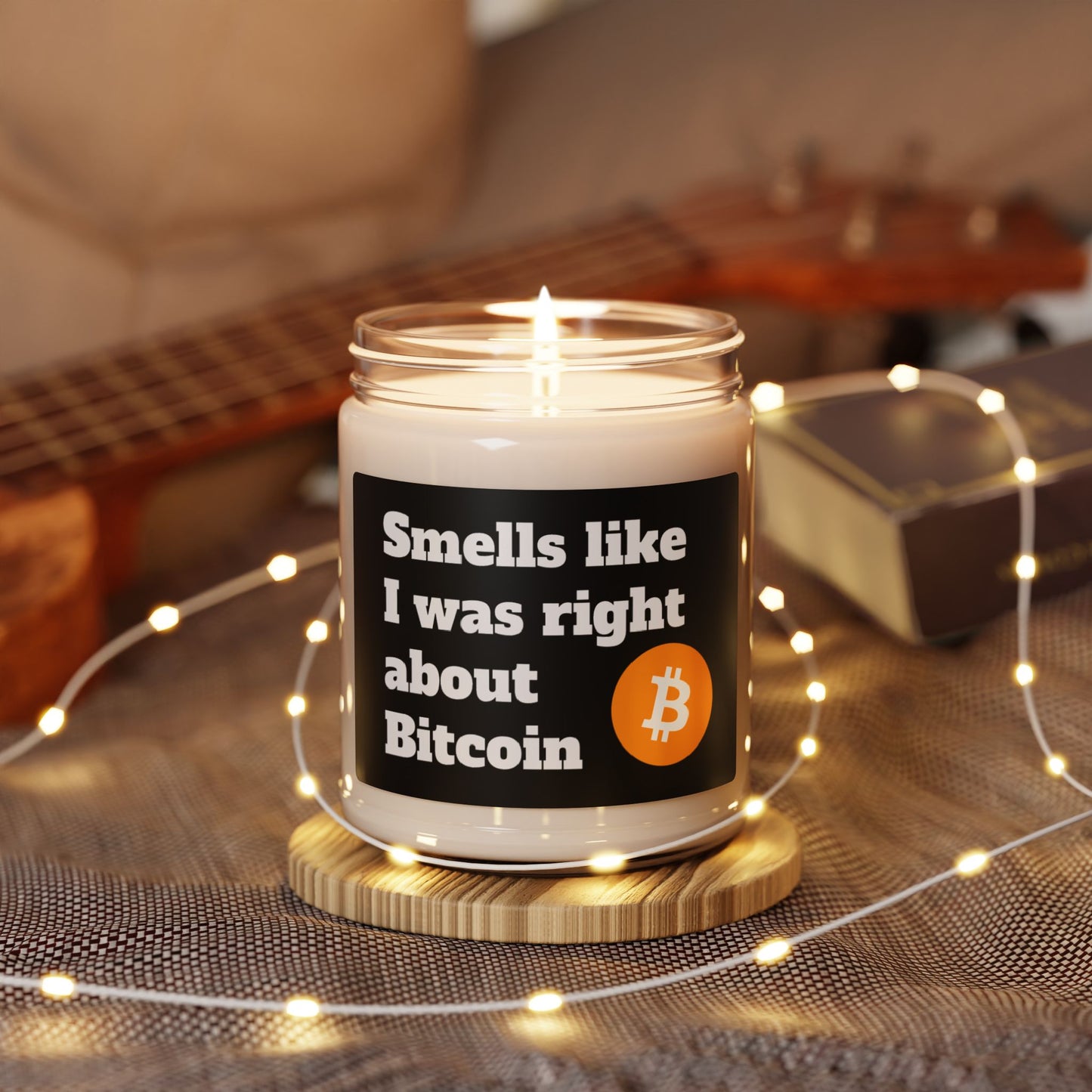 Bitcoin Scented Soy Candle, 9oz