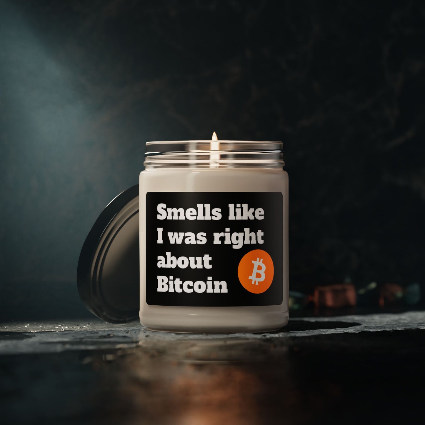 Bitcoin Scented Soy Candle, 9oz