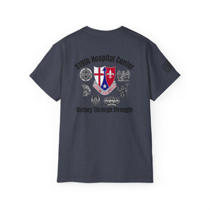 519th Hospital Center - Unisex Ultra Cotton Tee Flag on Sleeve