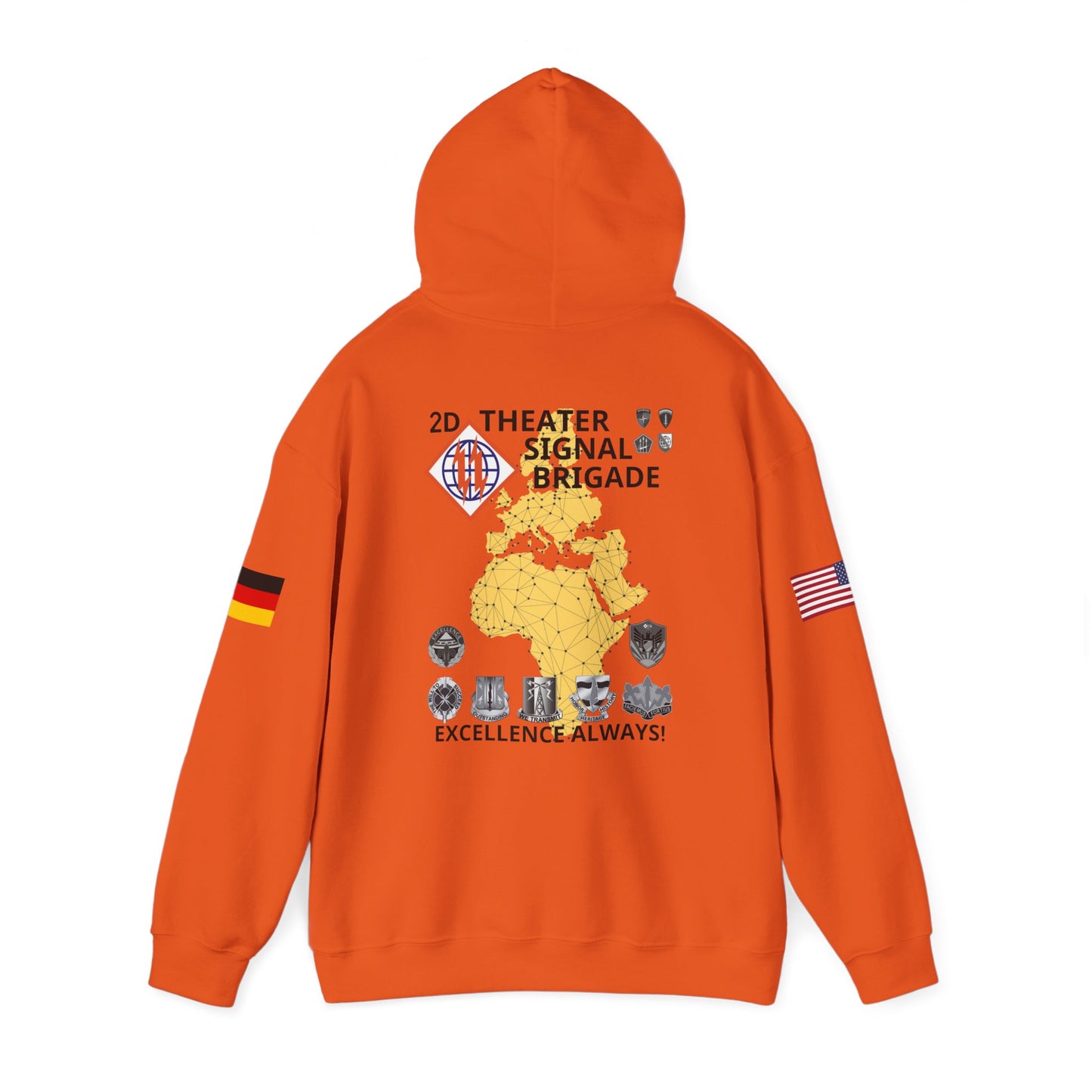 102D SSB - Flags on Sleeves - Unisex Heavy Blend™ Hooded Sweatshirt