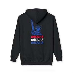 America x3!!! - Unisex Hooded Sweatshirt, Made in US