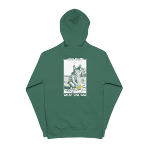 Sow Smiles! - Farmer Back - Unisex Fleece Zip Up Hoodie