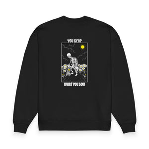 Sow Smiles German - Skeleton Back - Unisex Organic Oversized Sweatshirt Radder 2.0