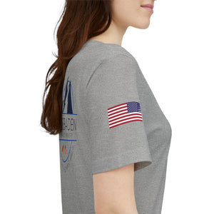 WHM - Flags on Sleeves - Unisex Jersey Short Sleeve Tee