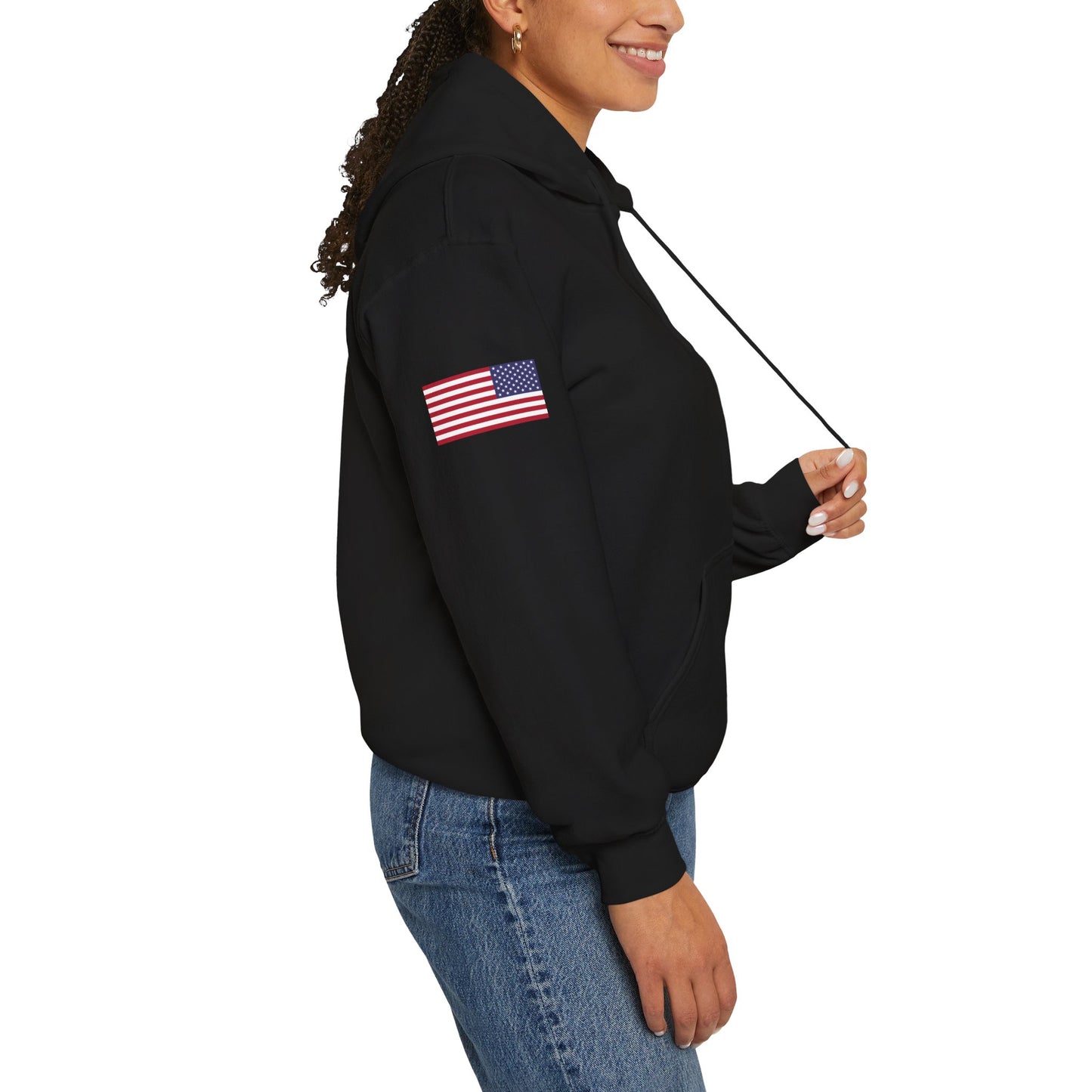 Titan 6 Call Sign -  USANEC-S - Flags on Sleeves - Unisex Heavy Blend™ Hooded Sweatshirt