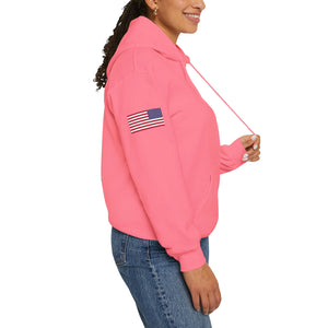 S4 - Option 1 - 102D SSB - Flags on Sleeves - Unisex Heavy Blend™ Hooded Sweatshirt