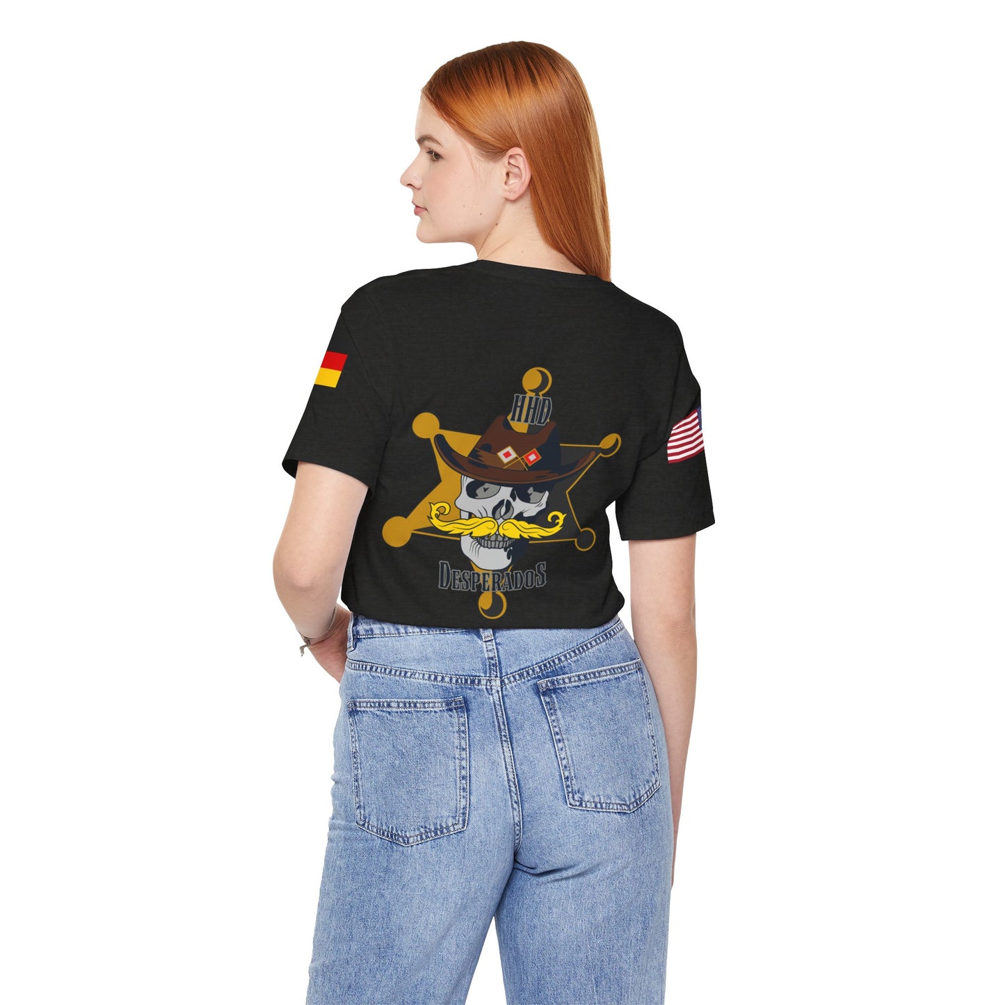 Desperados - Flag on Sleeves - Unisex Jersey Short Sleeve Tee