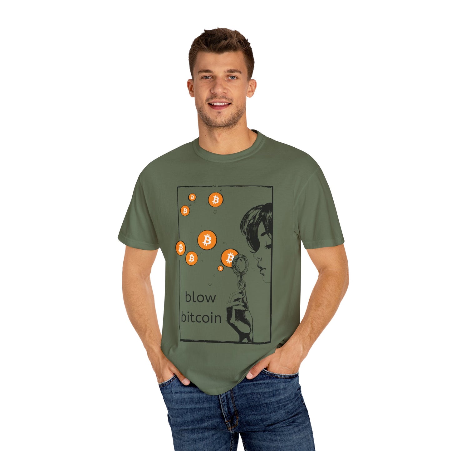 Blow Bitcoin! - Unisex Garment-Dyed T-shirt