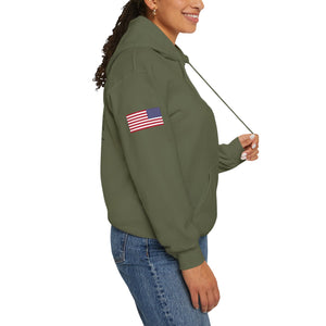 WHM - Flags on Sleeves - Unisex Heavy Blend™ Hooded Sweatshirt