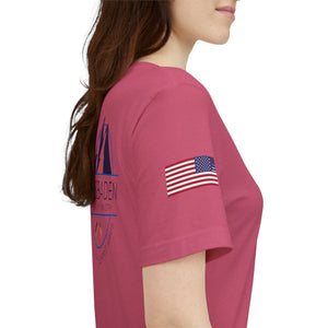 WHM - Flags on Sleeves - Unisex Jersey Short Sleeve Tee