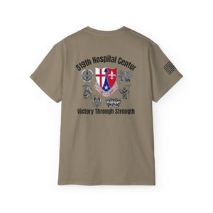 519th Hospital Center - Unisex Ultra Cotton Tee Flag on Sleeve
